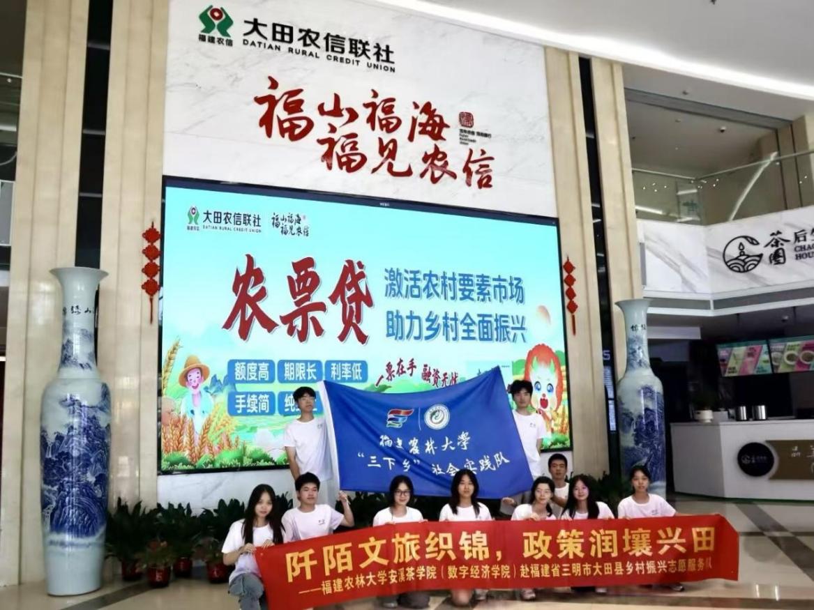 金融雨露沃新田，政令和風撫綠野——福建農(nóng)林大學學子赴三明市大田縣進行實踐活動