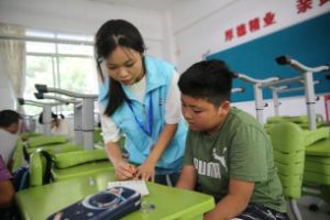 圖為硬筆書法課課堂風采